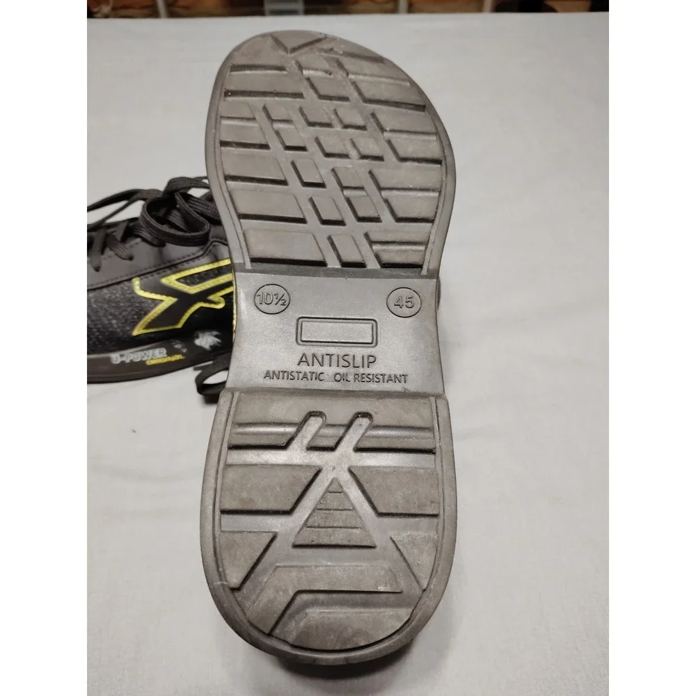 U-Power Matt S3 Black 10.5 Lace Ultra Lightweight Safety Midsole Toecap Trainers